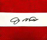 SAN FRANCISCO 49ERS JOE MONTANA AUTOGRAPHED RED JERSEY BECKETT BAS STOCK #224669