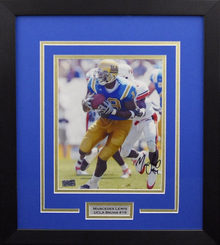MARCEDES LEWIS AUTOGRAPHED UCLA BRUINS 8x10 FRAMED PHOTO COA