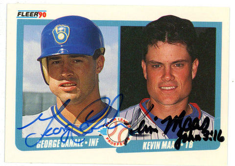 George Canale & Kevin Maas Autographed Yankees/Brewers 1990 Fleer Card 43175