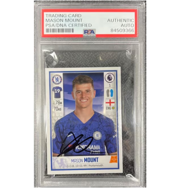 Mason Mount Signed 2020 Panini Premier League Sticker - PSA Authentic