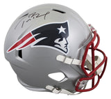 Patriots Tom Brady Authentic Signed Riddell Full Size Speed Rep Helmet Tri Star