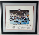 Patrick Roy & 2001 SC Team Autographed Looney Tunes 16x20 Framed Photo JSA COA