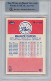 Maurice Cheeks Autographed 1986 Fleer #16 Trading Card Beckett 43929