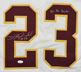 DeAngelo Hall Washington Signed White Football Jersey 3 Pro Bowl JSA Hologram