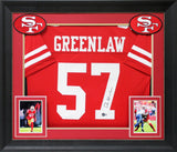 Dre Greenlaw Authentic Signed Red Pro Style Framed Jersey BAS Witnessed 2