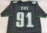 Fletcher Cox Signed Philadelphia Eagle Black Jersey (Beckett Holo) 4xPro Bowl DE