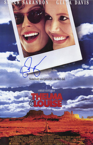 Susan Sarandon Signed Thelma & Louise 11x17 Movie Poster - (SCHWARTZ COA)