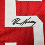 Autographed/Signed Robert Horry Houston Red Basketball Jersey Beckett BAS COA