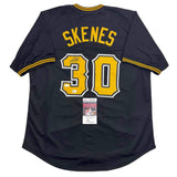 Autographed/Signed Paul Skenes Pittsburgh Black Baseball Jersey JSA COA