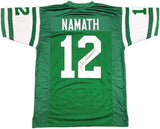 NEW YORK JETS JOE NAMATH AUTOGRAPHED GREEN JERSEY BECKETT BAS WITNESS 237707