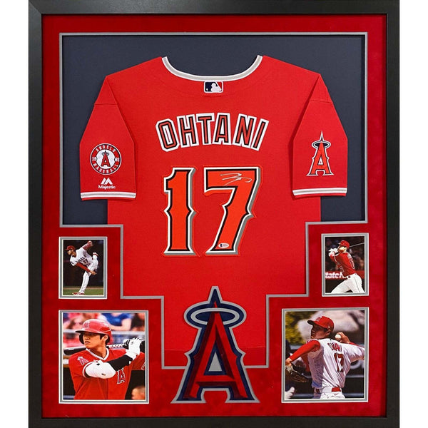 Shohei Ohtani Autographed Signed Framed Los Angeles Angels Jersey FANATICS