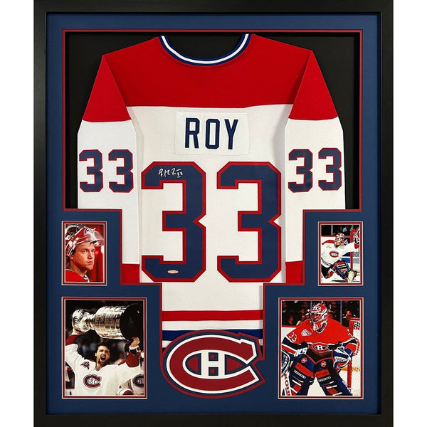 Patrick Roy Autographed Signed Framed Montreal Canadiens Jersey UPPERDECK