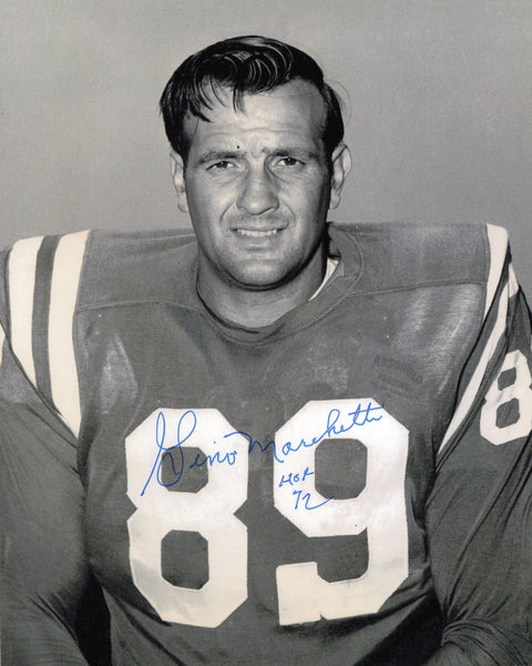 Gino Marchetti Autographed 8x10 Photo Baltimore Colts "HOF 72" SKU #245940