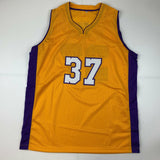 Autographed/Signed Ron Artest Los Angeles Yellow Basketball Jersey PSA/DNA COA