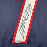 Framed Autographed/Signed C.J CJ Stroud 35x39 Blue Nike LTD Jersey Fanatics COA