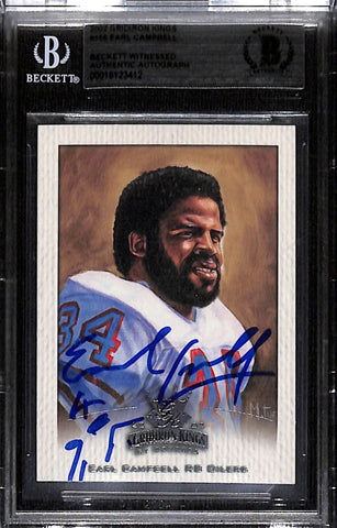 Earl Campbell Signed 2002 Gridiron Kings Trading Card Beckett 40332