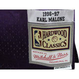 Karl Malone Autographed Utah Jazz Purple M&N Swingman Sz L Jersey Beckett 49288