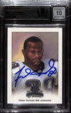 Fred Taylor Signed 2002 Gridiron Kings #42 Trading Card Grade 10 Beckett 43880