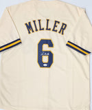 Brewers Infielder OWEN MILLER Signed Custom Replica Cream Jersey AUTO - JSA