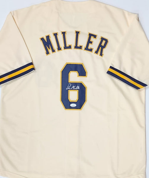 Brewers Infielder OWEN MILLER Signed Custom Replica Cream Jersey AUTO - JSA