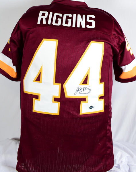 John Riggins Autographed Maroon Pro Style Jersey- Beckett W Hologram *Black