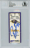 Ray Lewis Autographed/Signed 9/19/1999 vs Steelers Ticket Beckett Slab 39182