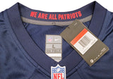 PATRIOTS MAC JONES AUTOGRAPHED BLUE NIKE GAMEDAY JERSEY SIZE L BECKETT QR 202967