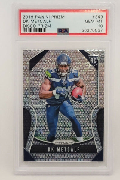 2019 Panini Disco Prizm DK Metcalf ROOKIE RC #343 PSA 10 GEM MINT