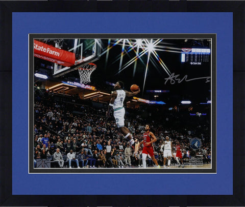 Framed Anthony Edwards Minnesota Timberwolves Signed 8x10 Dunk vs Pelicans Photo