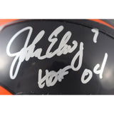 John Elway Signed Denver Broncos VSR4 TB 97-23 Mini Helmet HOF Beckett 50192