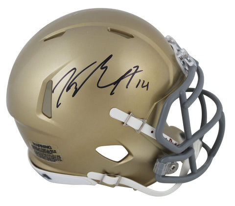 Notre Dame Kyle Hamilton Authentic Signed Speed Mini Helmet BAS Witnessed
