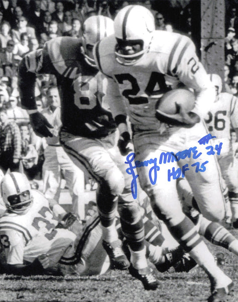 Lenny Moore Autographed Signed 8x10 Photo Baltimore Colts "HOF 75" SKU #245939