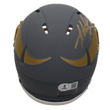 Adrian Peterson Autographed Vikings Slate Mini Speed Helmet Beckett