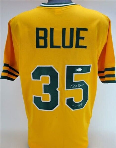 Vida Blue Signed Oakland Athletic Jersey (JSA COA) 1971 A.L. MVP 3xSeries Champ