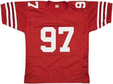 SAN FRANCISCO 49ERS NICK BOSA AUTOGRAPHED RED JERSEY BECKETT BAS WITNESS 239850
