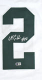 Matthew Golden Autographed White Pro Style Jersey - Beckett W Hologram *Silver