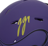 J.J. McCarthy Autographed Minnesota Vikings 'RAVE' Mini Speed Helmet Fanatics