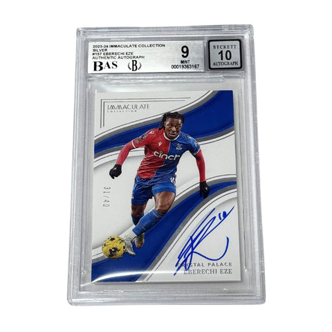 Eberechi Eze Signed 2023-24 Panini Immaculate Silver /40 - BGS 9 AUTO 10