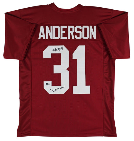 Alabama Will Anderson "Terminator" Signed Maroon Pro Style Jersey BAS Witnessed