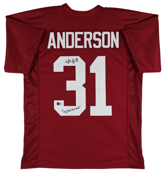 Alabama Will Anderson "Terminator" Signed Maroon Pro Style Jersey BAS Witnessed