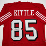Autographed/Signed George Kittle San Francisco Red Alternate Jersey Beckett COA
