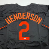 Autographed/Signed Gunnar Henderson Baltimore Black Jersey Beckett BAS COA