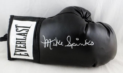 Michael Spinks Autographed Black Everlast Boxing Glove - JSA W Auth *Silver