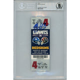Michael Strahan Autographed New York Giants 10/30/05 Ticket Stub Beckett 46073