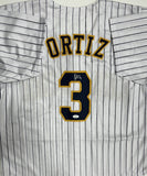 Brewers Infielder JOEY ORTIZ Signed Custom Replica Pinstripe Jersey AUTO - JSA