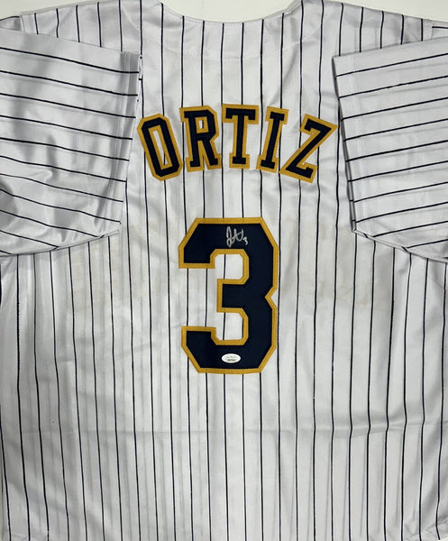 Brewers Infielder JOEY ORTIZ Signed Custom Replica Pinstripe Jersey AUTO - JSA