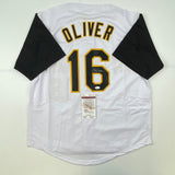 Autographed/Signed Al Oliver Pittsburgh Pirates White Jersey JSA COA