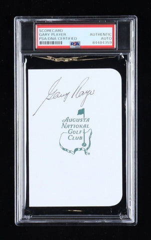 Gary Player Signed Augusta National Golf Club Score Card (PSA Encapsulated)