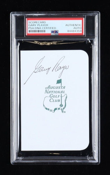 Gary Player Signed Augusta National Golf Club Score Card (PSA Encapsulated)