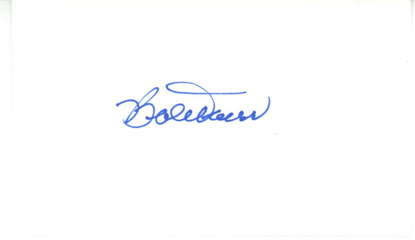 Bobby Doerr Autographed/Signed Boston Red Sox Index Card Beckett 56537